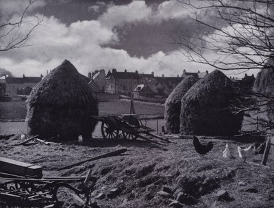 Bauernstapel und Dorfdächer in Oxton, Lauderdale von English Photographer