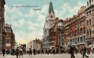 Farringdon Street, Memorial Hall, London (Foto) von English Photographer