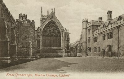 Front Quad, Merton College, Oxford, Oxfordshire von English Photographer