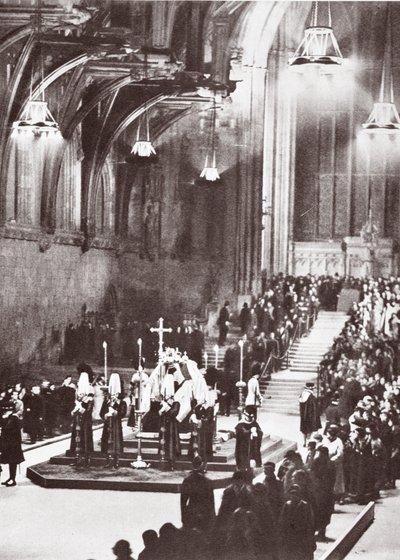 George V aufgebahrt in der Westminster Hall, 1936 von English Photographer