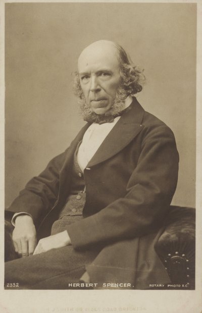 Herbert Spencer (1820-1903), englischer Philosoph, politischer Theoretiker, Biologe und Soziologe von English Photographer