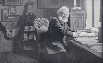 Ibsen in seinem Arbeitszimmer (s/w Foto) von English Photographer