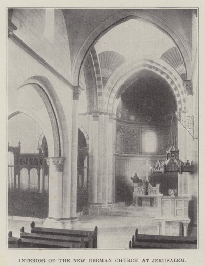 Innenraum der neuen deutschen Kirche in Jerusalem von English Photographer