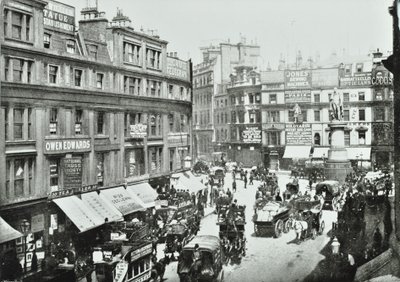 King William Street, Blick nach Norden, City of London, 1895 von English Photographer
