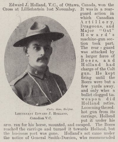 Leutnant Edward J Holland, kanadischer VC von English Photographer