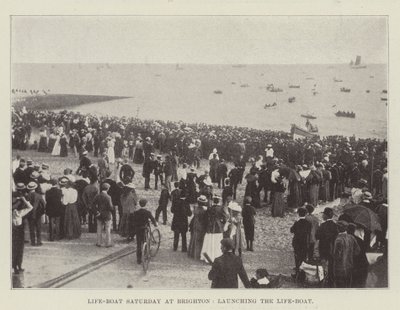 Life-Boat Saturday in Brighton, das Starten des Rettungsbootes von English Photographer