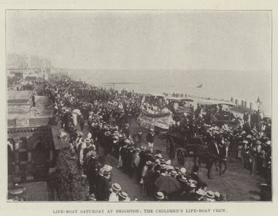Life-Boat Saturday in Brighton, die Kinder-Rettungsboot-Crew von English Photographer