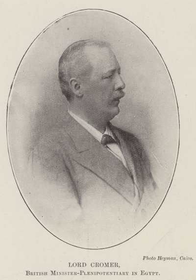 Lord Cromer, britischer Minister-Plenipotentiary in Ägypten von English Photographer