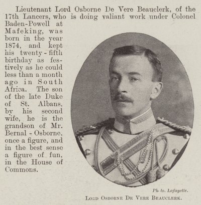 Lord Osborne De Vere Beauclerk von English Photographer