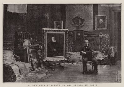 M Benjamin Constant in seinem Atelier in Paris von English Photographer