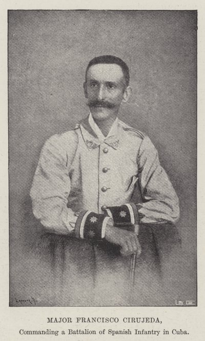 Major Francisco Cirujeda, Kommandant eines Bataillons spanischer Infanterie in Kuba von English Photographer