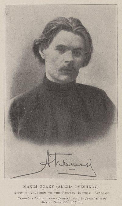 Maxim Gorki (Alexis Pyeshkov), abgelehnt von der Russischen Kaiserlichen Akademie von English Photographer