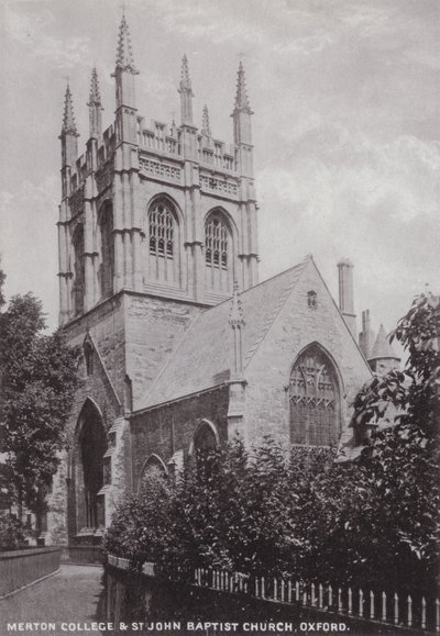 Merton College und St John Baptist Church, Oxford von English Photographer