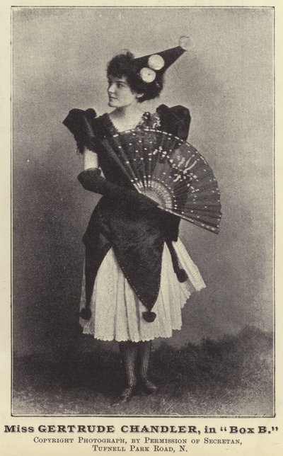 Miss Gertrude Chandler in Box B von English Photographer