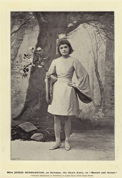 Miss Jessie Huddleston als Tau-Mann, die Morgendämmerungs-Fee, in Hänsel und Gretel von English Photographer