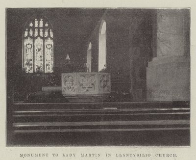 Denkmal für Lady Martin in der Kirche von Llantysilio von English Photographer