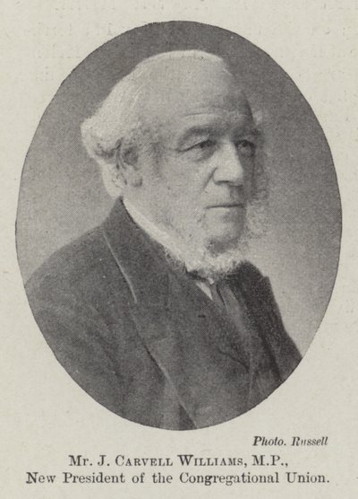 Herr J. Carvell Williams, MP, neuer Präsident der Kongregationalen Union von English Photographer