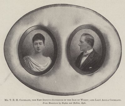 Mr T B H Cochrane, der neue Vizegouverneur der Isle of Wight; und Lady Adela Cochrane von English Photographer