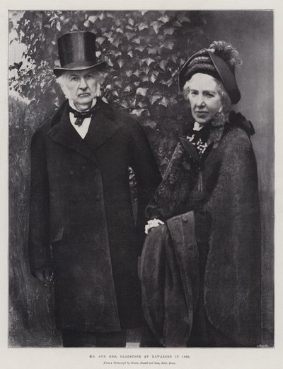Mr und Mrs Gladstone in Hawarden im Jahr 1895 von English Photographer