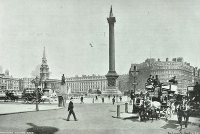 Nelsonsäule, Trafalgar Square, Westminster LB: Blick nach Nordwesten von Cockspur Street, 1898 von English Photographer