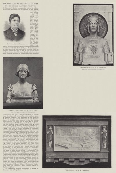Neue Mitglieder der Royal Academy, Mr. George Glanfield Frampton von English Photographer