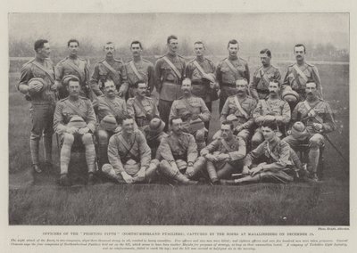 Offiziere des Fighting Fifth (Northumberland Fusiliers), von den Buren in Magaliesberg am 13. Dezember gefangen genommen von English Photographer