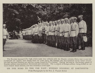 Auf dem Weg in den Fernen Osten, russische Soldaten in Dartmouth von English Photographer