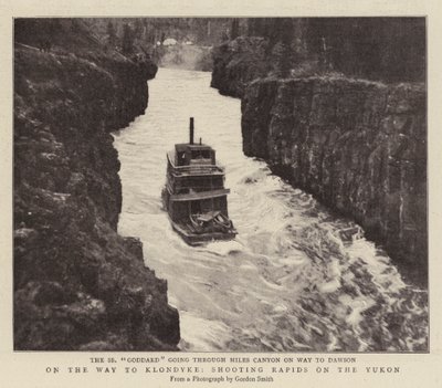 Auf dem Weg nach Klondyke, Stromschnellen auf dem Yukon schießen von English Photographer