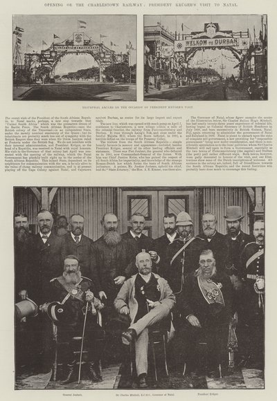 Eröffnung der Charlestown Railway, Präsident Krugers Besuch in Natal von English Photographer