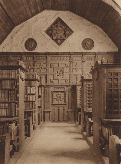 Oxford: Merton College, Die Bibliothek, Nordende von English Photographer