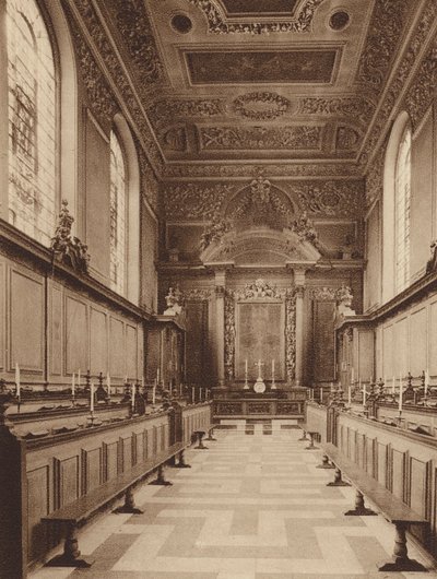 Oxford: Trinity College, Innenraum der Kapelle, Blick nach Osten von English Photographer