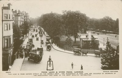 Park Lane und Hyde Park, London von English Photographer