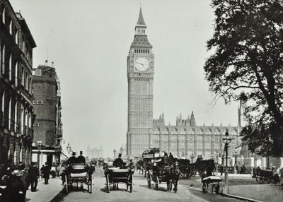 Parliament Square, Westminster LB: Parliament Square Blick zu Bridge Street, 1895 von English Photographer