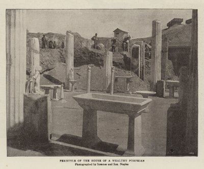 Peristyl des Hauses eines wohlhabenden Pompejaners von English Photographer