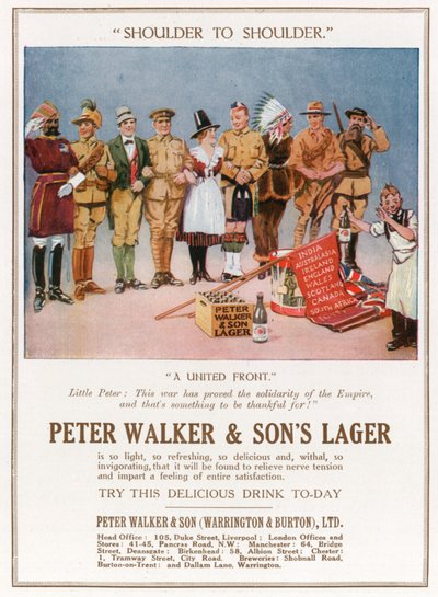 Peter Walker und Sons Lager. Werbung von English Photographer