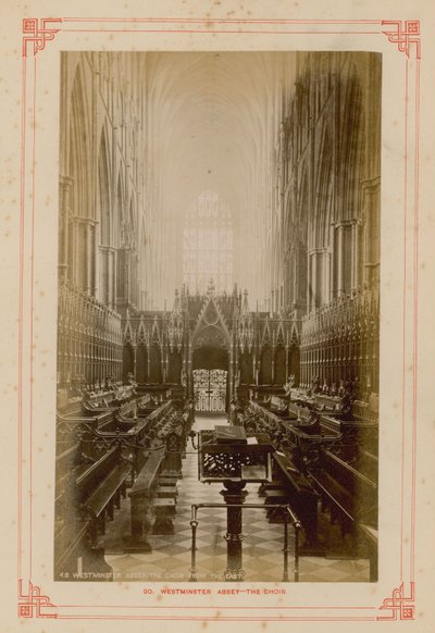 Postkarte des Chors der Westminster Abbey von English Photographer