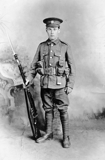 Soldat des Devonshire-Regiments, Britische Armee von English Photographer