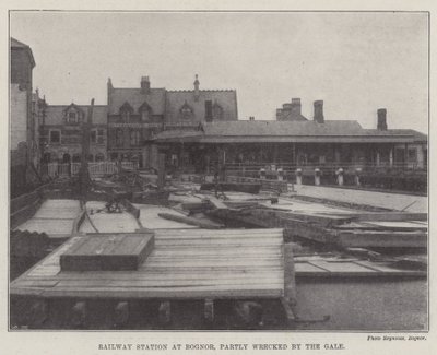 Bahnhof in Bognor, teilweise durch den Sturm zerstört von English Photographer