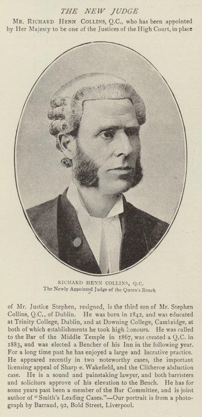 Richard Henn Collins, QC von English Photographer