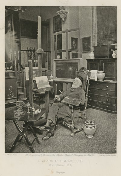 Richard Redgrave in seinem Studio in Hyde Park Gate von English Photographer