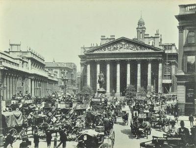 Royal Exchange, Threadneedle Street, City of London, 1890 von English Photographer