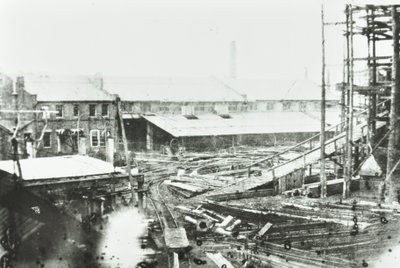Samudas Schiffswerft, London, 1863 von English Photographer