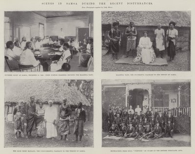 Szenen in Samoa während der jüngsten Unruhen von English Photographer