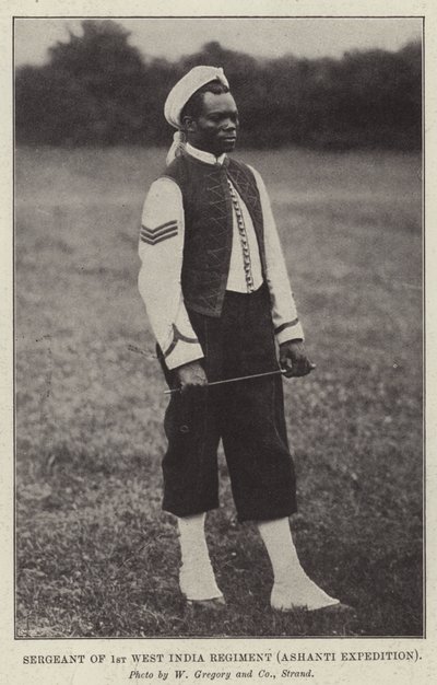 Sergeant des 1. Westindischen Regiments, Ashanti-Expedition von English Photographer