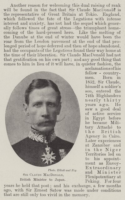 Sir Claude MacDonald, britischer Minister in Japan von English Photographer