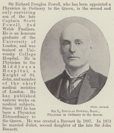 Sir R Douglas Powell, Baronet, Leibarzt der Königin von English Photographer