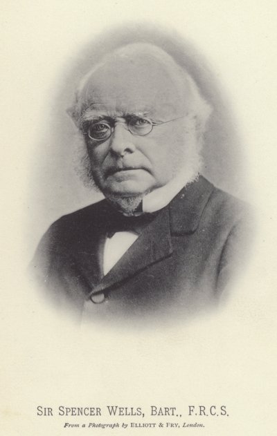 Sir Spencer Wells, Baronet, FRCS von English Photographer