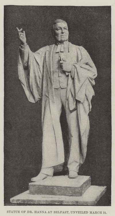 Statue von Dr. Hanna in Belfast, enthüllt am 31. März von English Photographer