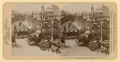 Stereografischer Druck des Diamantjubiläums von Königin Victoria von English Photographer