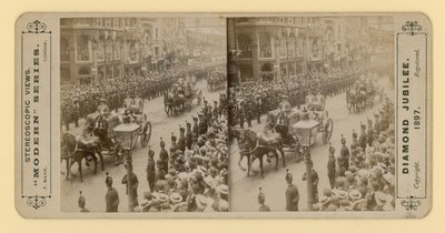 Stereoskopischer Druck des Diamantjubiläums von Königin Victoria, 28. Juni 1897 von English Photographer